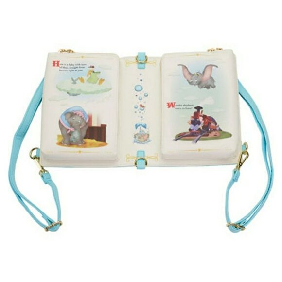 Loungefly Disney Dumbo Book Convertible  Backpack/Crossbody Bag NWT - Picture 9 of 16